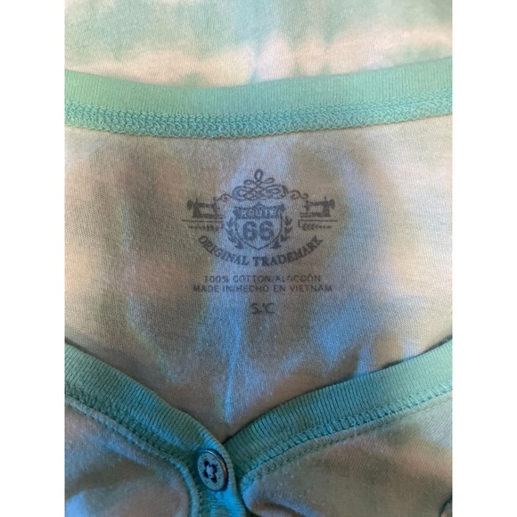 Route 66 Women Top Size Small V Neck Blue and White - Picture 6 of 6